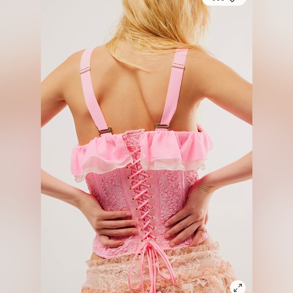 We are HAH x Revolve NWT Seams Like A Princess Corset in Rose Quartz - Picture 10 of 14